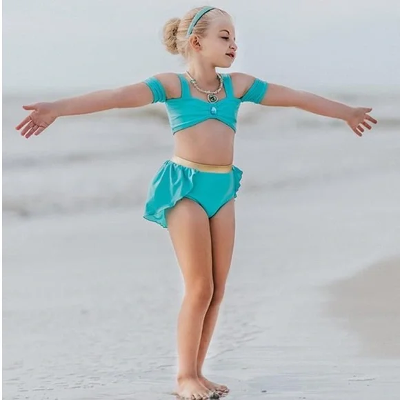 Disney Swim Girls Disney Princess Aladdin Jasmine Swimsuit Poshmark